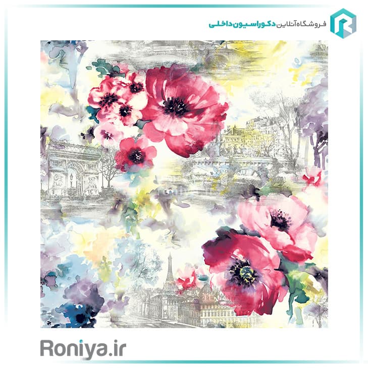 کاغذ دیواری گلدار سه بعدی برجسته کد WA0069 — تصویر ۲