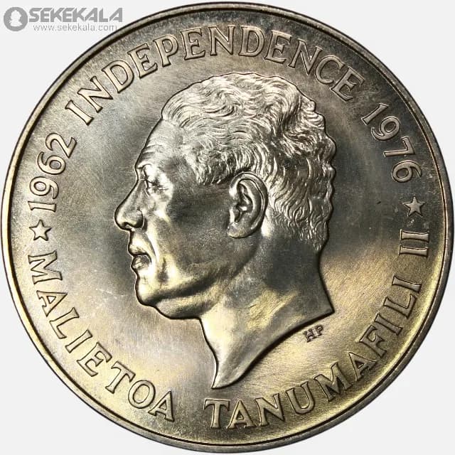 سکه 1 تالا یادبودی ساموآ 1976 (دویستمین سالگرد استقلال آمریکا)(UNC) — تصویر ۲