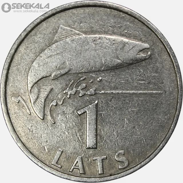 سکه 1 لاتس کمیاب لتونی 1992 — تصویر ۲