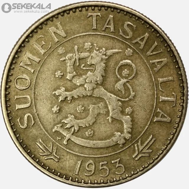 سکه 50 پنیا کمیاب فنلاند 1953