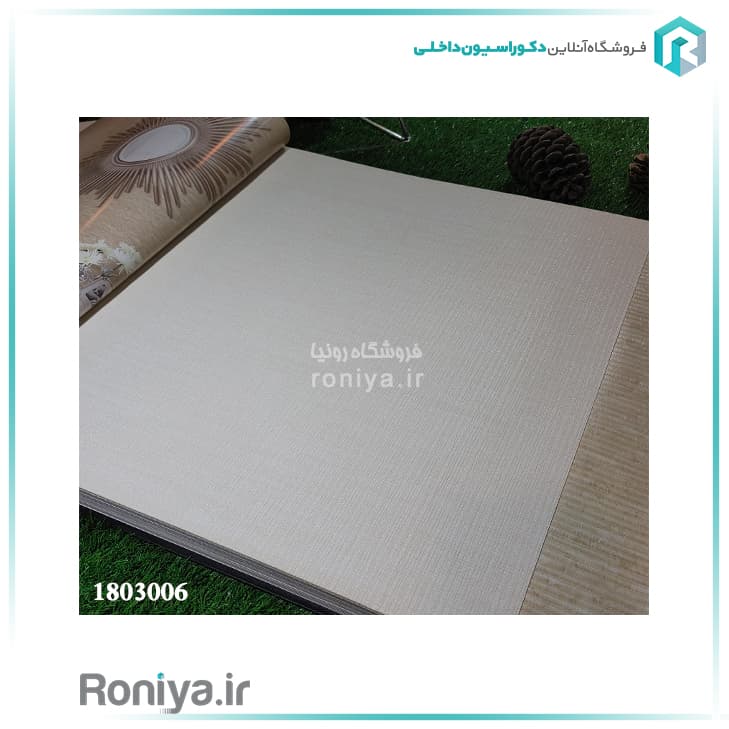 کاغذ دیواری طرح کتان Code-1803003-04-06 — تصویر ۲