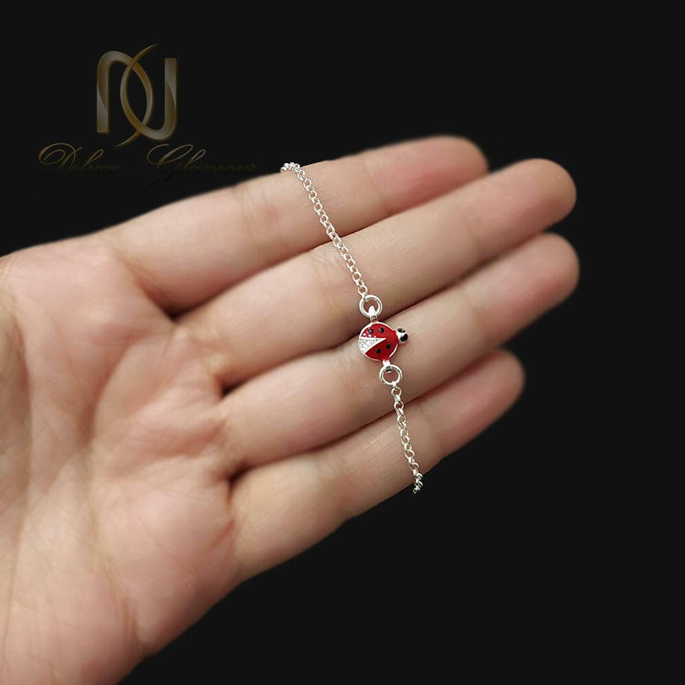 دستبند نقره بچگانه کفشدوزک — تصویر ۲