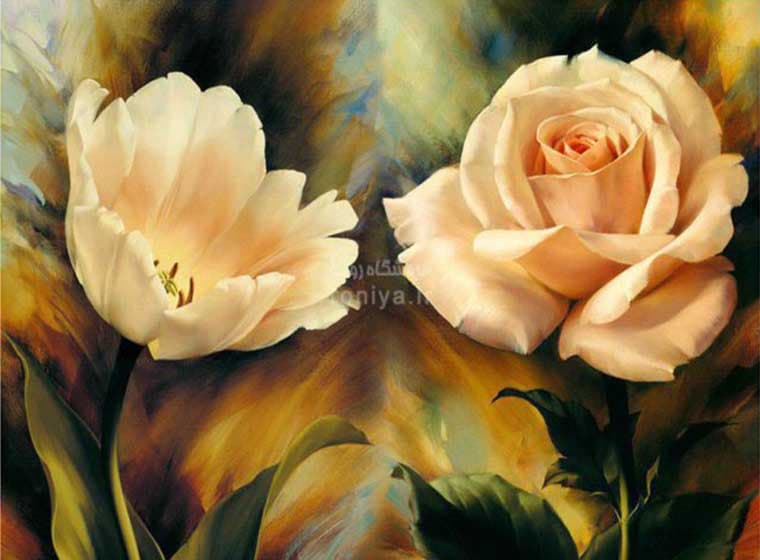 پوستر دیواری سه بعدی رز کد 3DF-166 — تصویر ۲