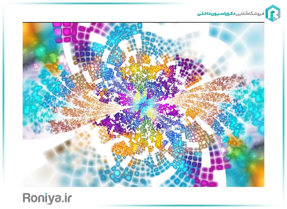 پوستر دیواری لوکس سه بعدی منشور آبی کد LX-041