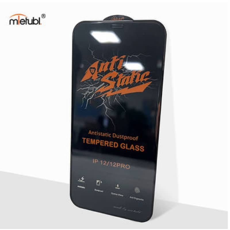 پک 10 عددی گلس و محافظ صفحه میتوبل MIETUBL ANTISTATIC BLACK IP XS MAX — تصویر ۳