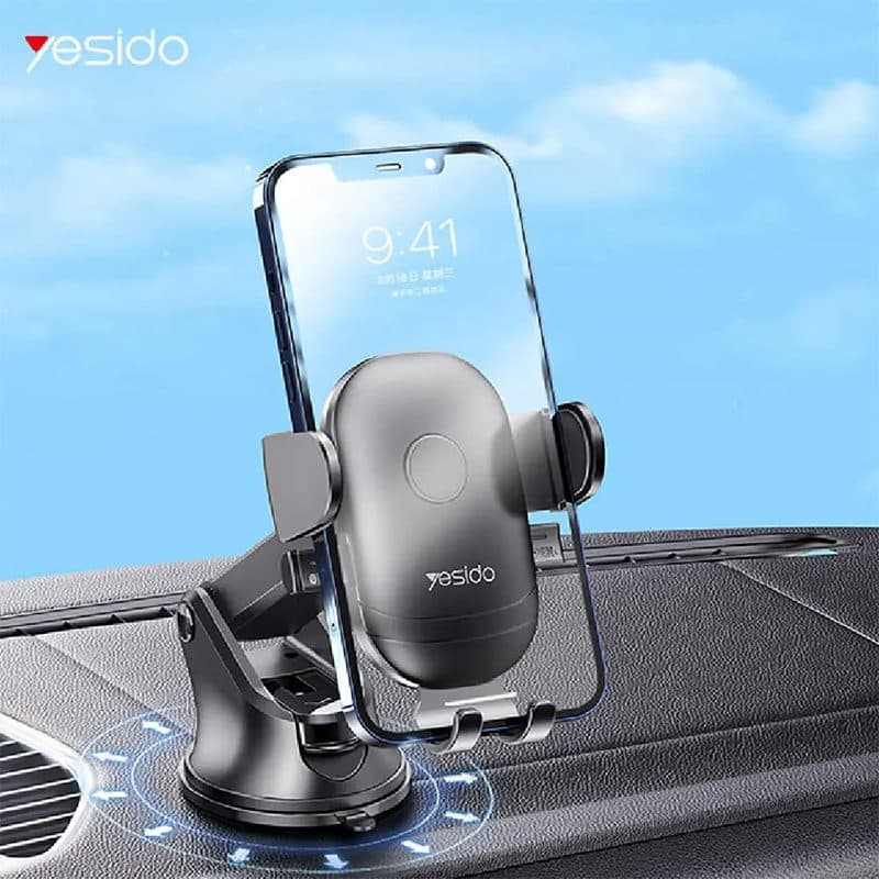 هولدر مکانیکی گوشی موبایل Yesido مدل C138 | داشبورد ، شیشه و میز — تصویر ۳