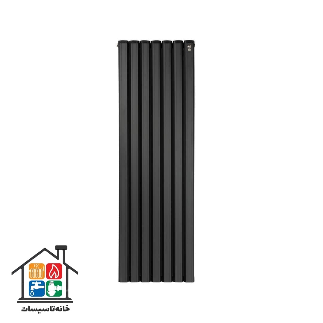 رادیاتور ایستاده آنیت سایز 7 پره مدل پایونیر ورتیکال رنگ مشکی vertical