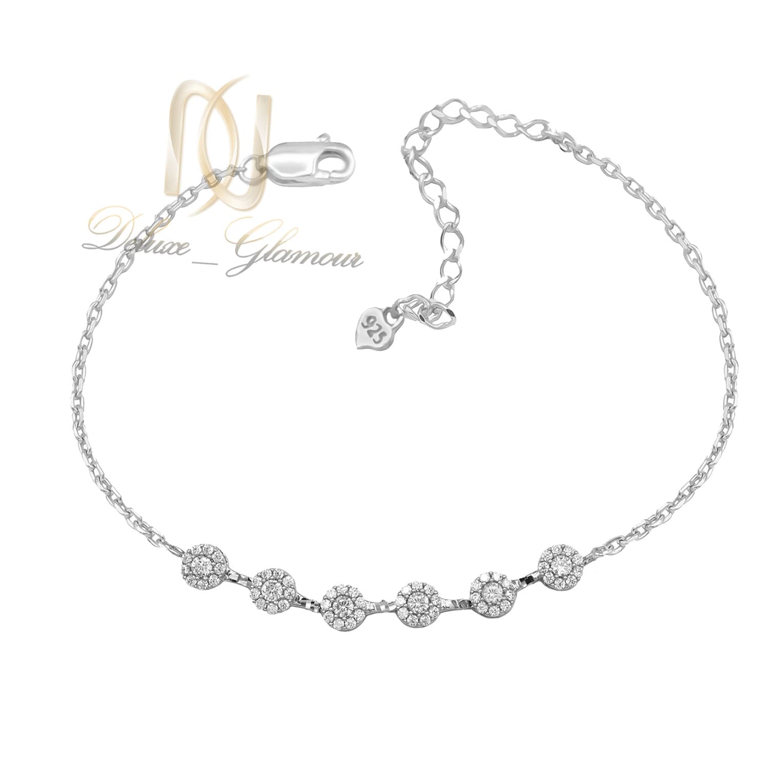 دستبند نقره زنانه ظریف طرح فلاور