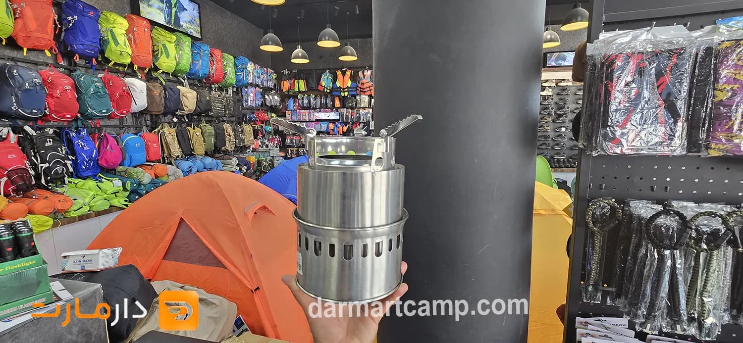 فایر باکس ، اجاق چوبی استیل بدون دود بزرگ — تصویر ۷