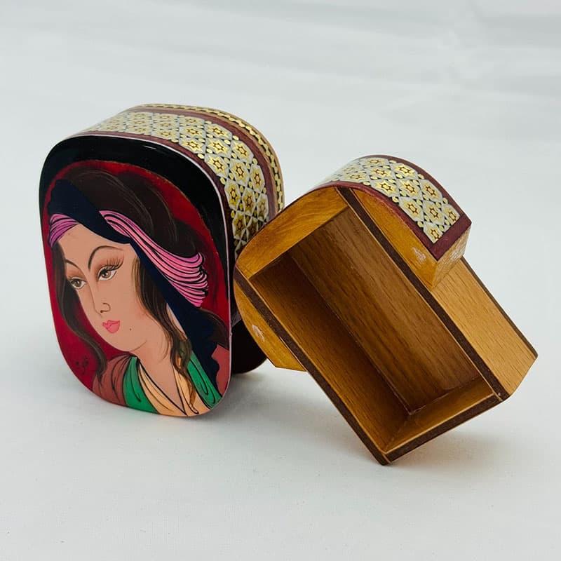 جعبه خاتم کاری کبریتی طرح رخ مدل 1 — تصویر ۸