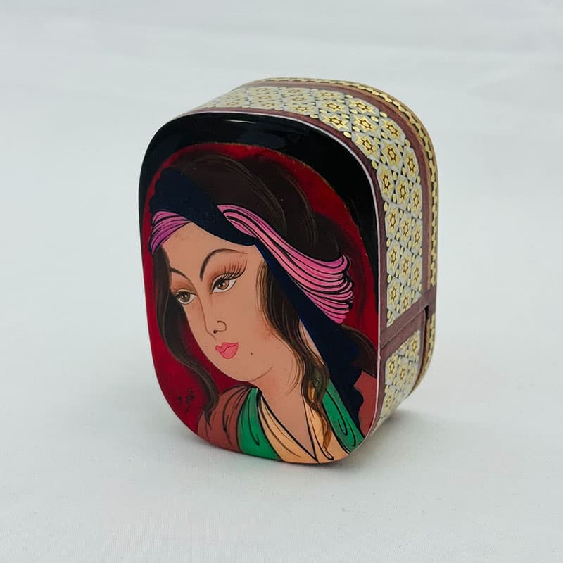 جعبه خاتم کاری کبریتی طرح رخ مدل 1 — تصویر ۴