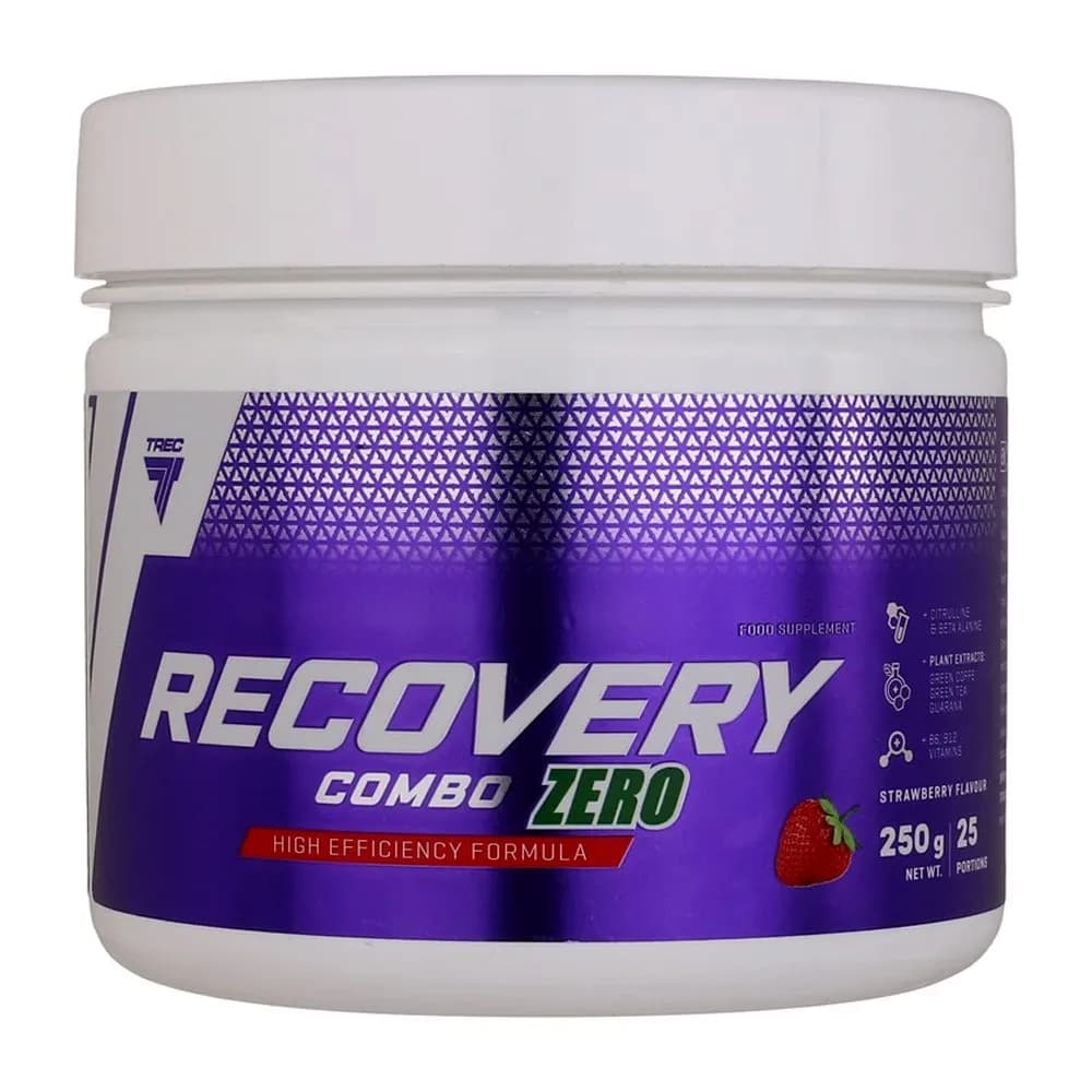 ریکاوری کمبو زیرو 250 گرمی ترک طعم توت فرنگی | Recovery Combo Zero trec nutrition 250g