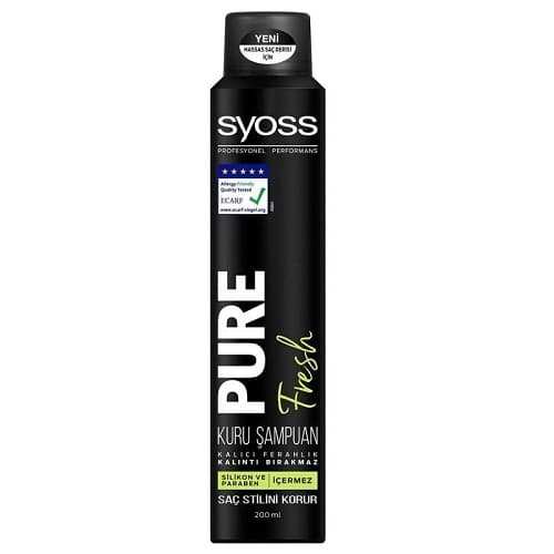 شامپو خشک برند شوارتسکف/سایوس syoss مدل Pure Fresh حجم 200 میلی