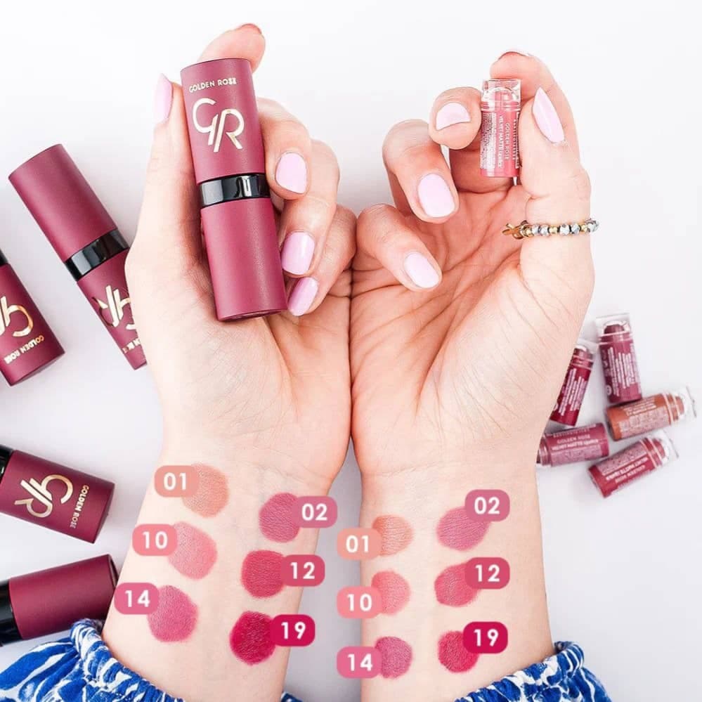 رژ لب جامد ولوت مات گلدن‌رزGOLDENROSE مدل Velvet Matte — تصویر ۳