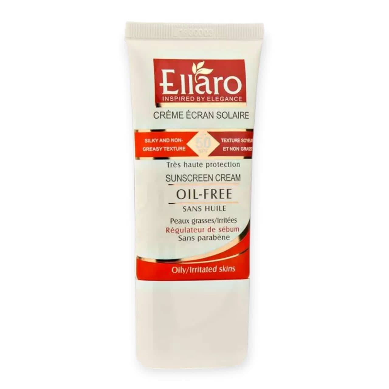 کرم ضد آفتاب فاقد چربی رنگ بژ طبیعی الارو Ellaro حاوی SPF50 حجم 40 میل — تصویر ۶