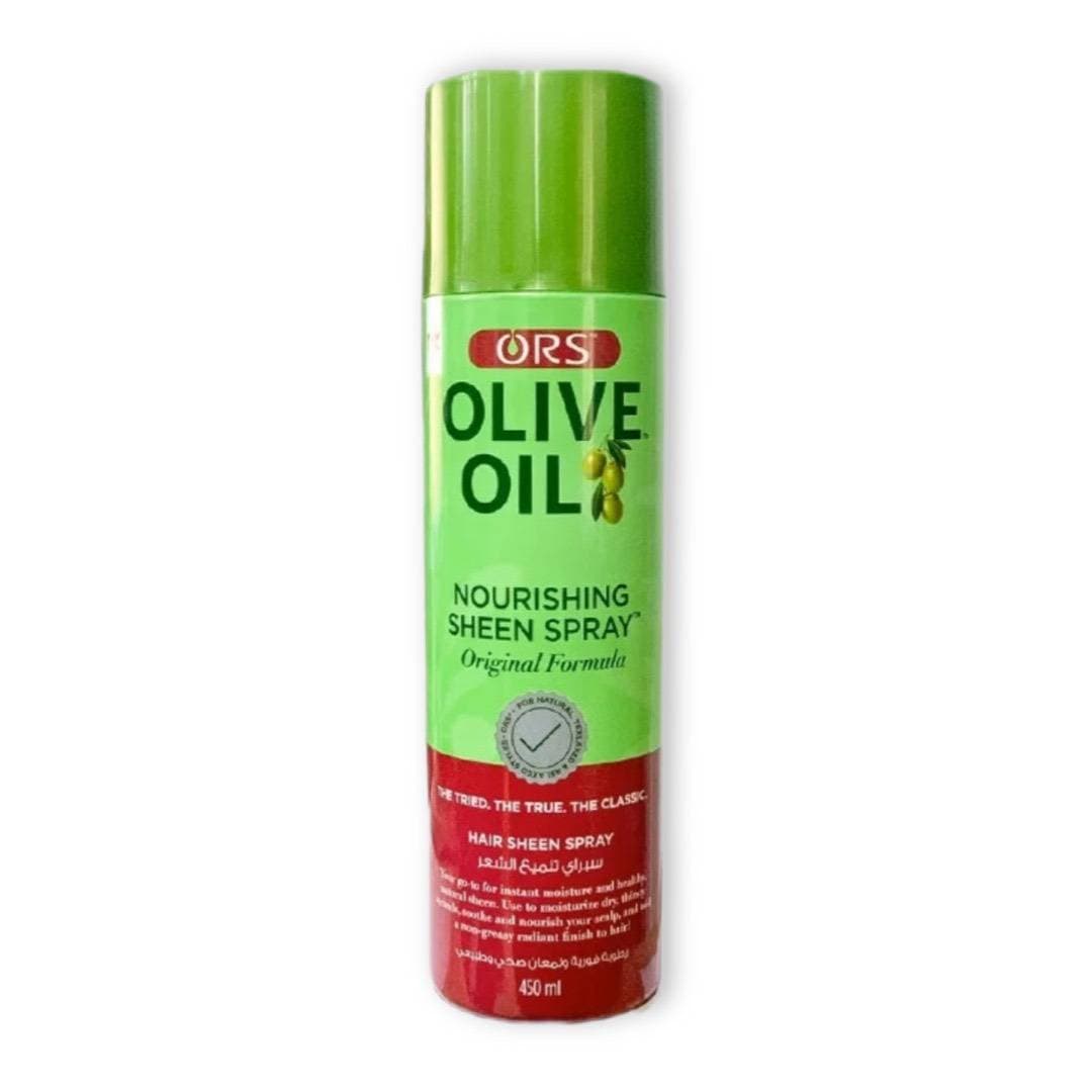 اسپری براق کننده و حالت دهنده مو او آر اس ORS مدل اولیو اویل olive oil حجم 450 میل