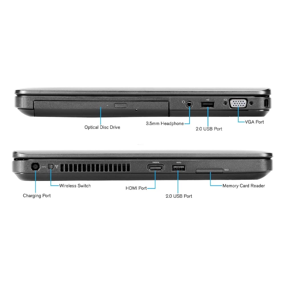 لپ تاپ دل DELL Latitude E5540 | i5-4200U | 8G | 256G | intel HD | 15.6”HD (استوک) — تصویر ۴
