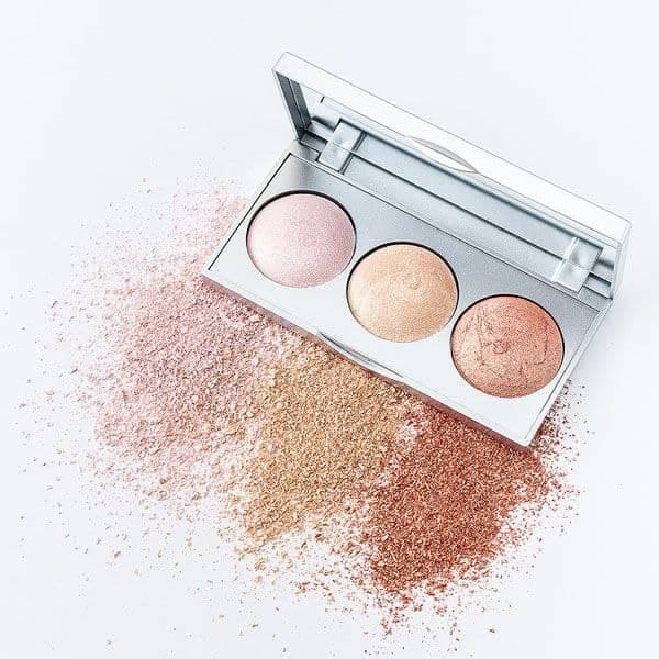 پالت هایلایتر استروبینگ گلدن‌رزGOLDENROSE مدل 3تایی Strobing — تصویر ۴
