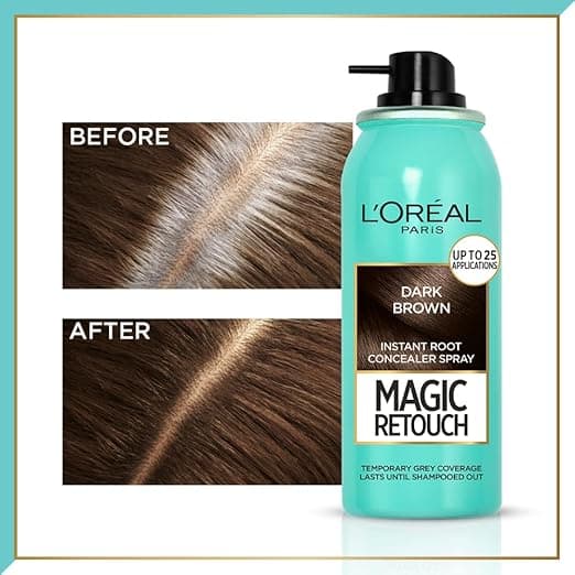 اسپری کانسیلر ریشه مو لورآل مدل Magic Retouch قهوه ای — تصویر ۲
