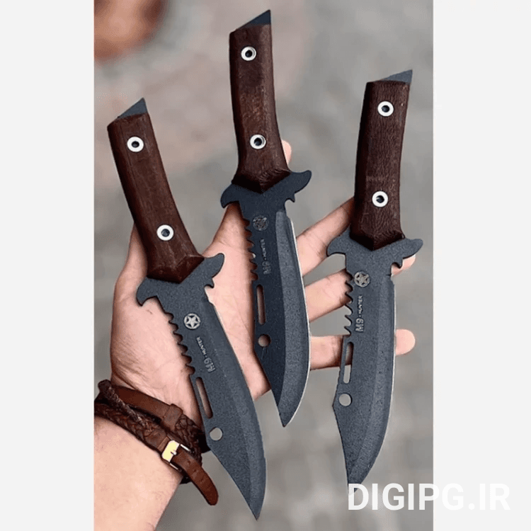 چاقو شکاری فولاد رنگی ام 9 زنجان