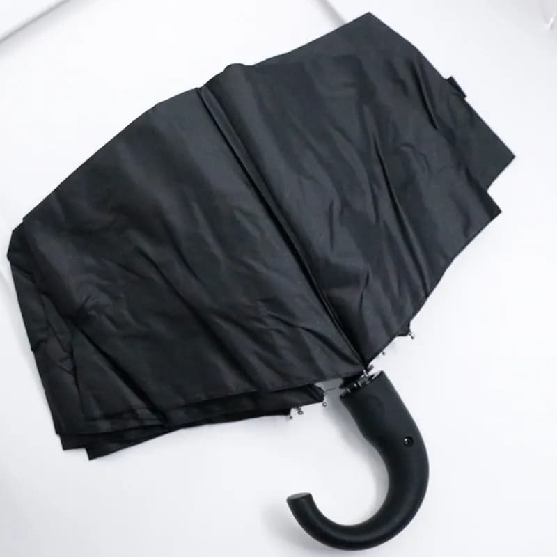 چتر دسته عصایی مشکی اتوماتیک کد 80060 — تصویر ۳