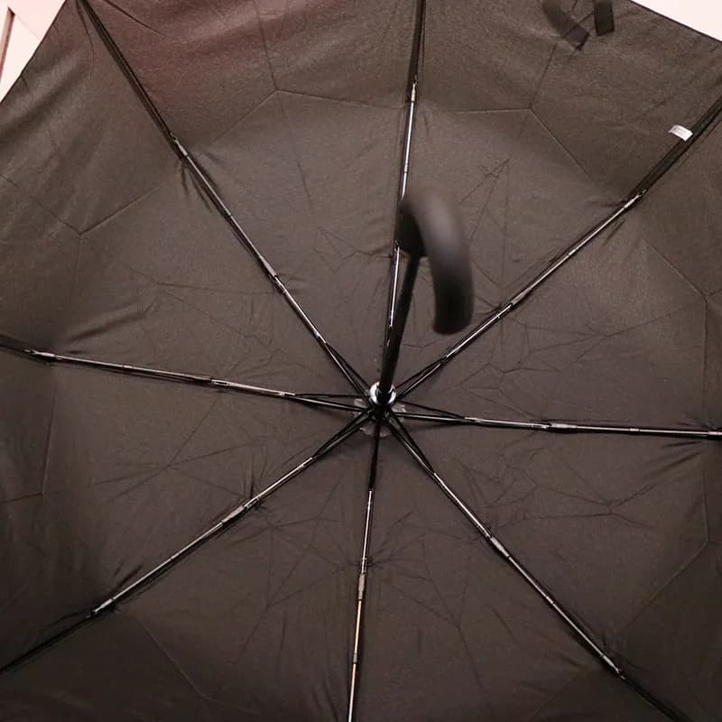 چتر دسته عصایی مشکی اتوماتیک کد 80060 — تصویر ۴
