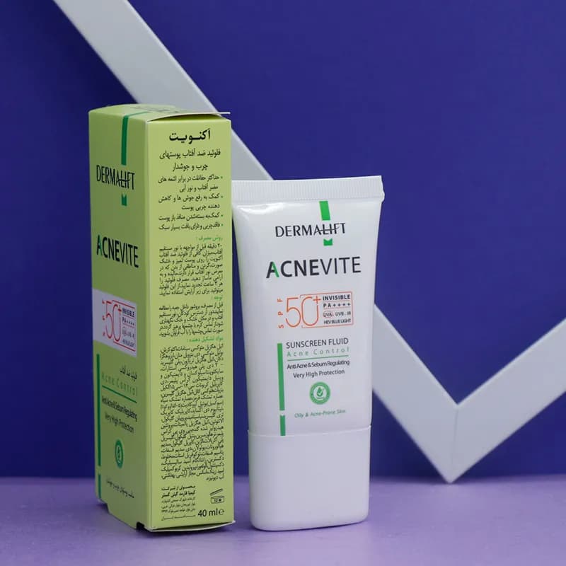 فلوئید ضد آفتاب پوست های چرب وجوش دار با SPF 50 درمالیفت 40 میل 92309 — تصویر ۲