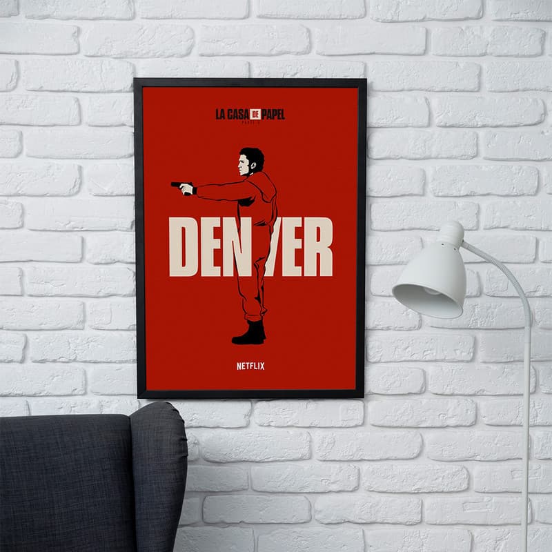 تابلو مدل دیواری طرح دنور Money Heist کد FD198 — تصویر ۲