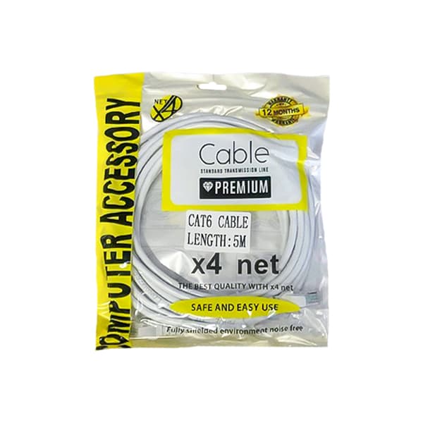 کابل شبکه X4 NET CAT6 طول 5 متر — تصویر ۲