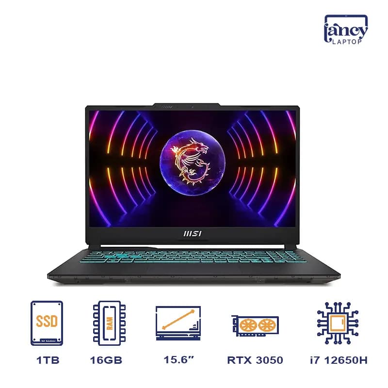 لپ تاپ اپن باکس 15.6 اینچی ام‌اس‌آی Cyborg 15 A12UDX Core i7-12650H 16GB DDR5 1TB SSD RTX 3050 6GB 144Hz