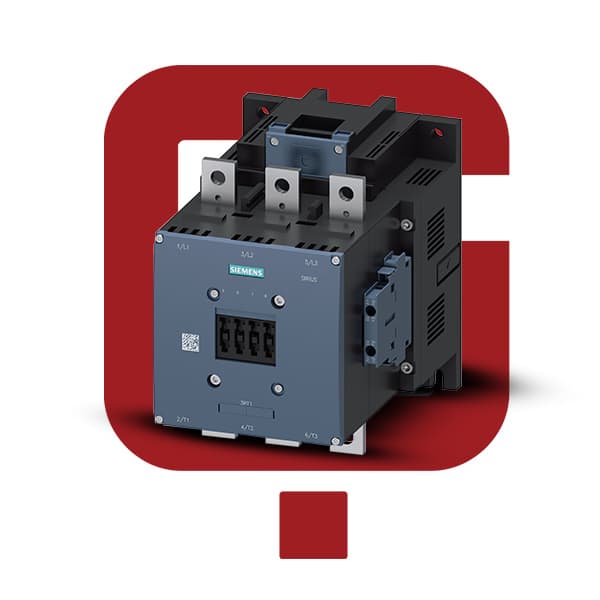 3RT1075-6AP36 کنتاکتور زیمنس 400 آمپر، 200 کیلو وات، 220V AC