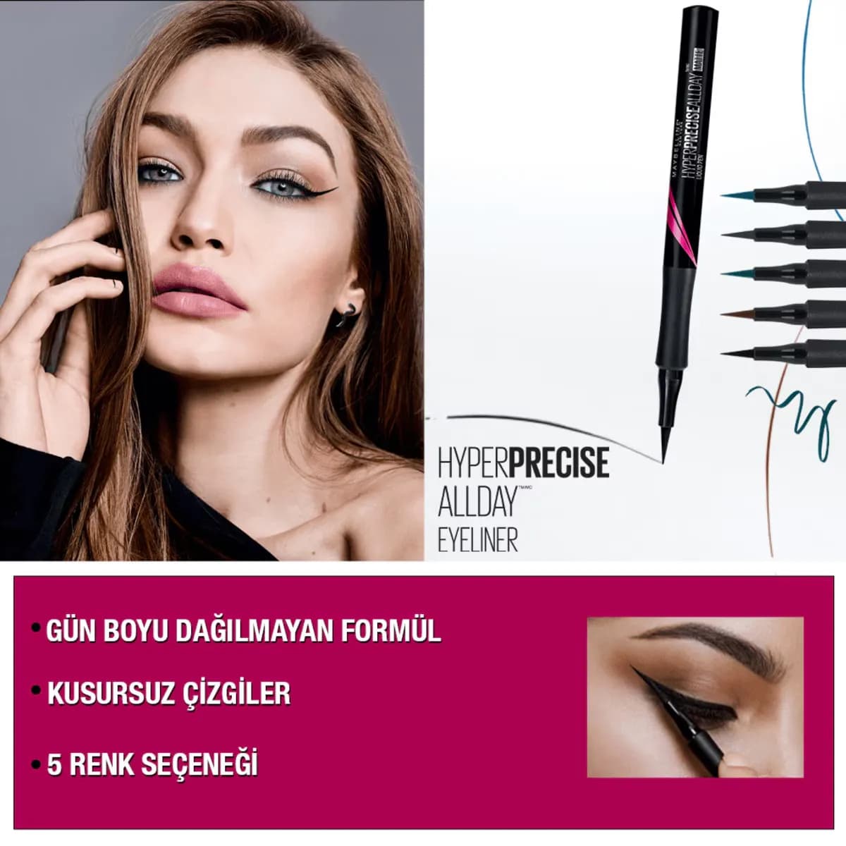 خط چشم ماژیکی میبلین Hyper Precise — تصویر ۳