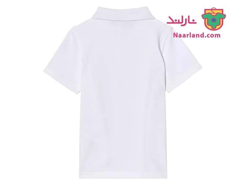 پولوشرت نخی پسرانه برند Smart Start آلمان سفید ساده — تصویر ۴
