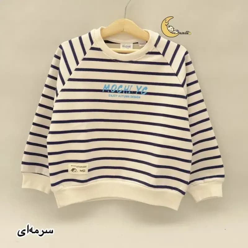 بلوز دورس راه راه پنبه درجه یک دخترانه و پسرانه 9 ماه تا 7 سال در 4 رنگ — تصویر ۱۰