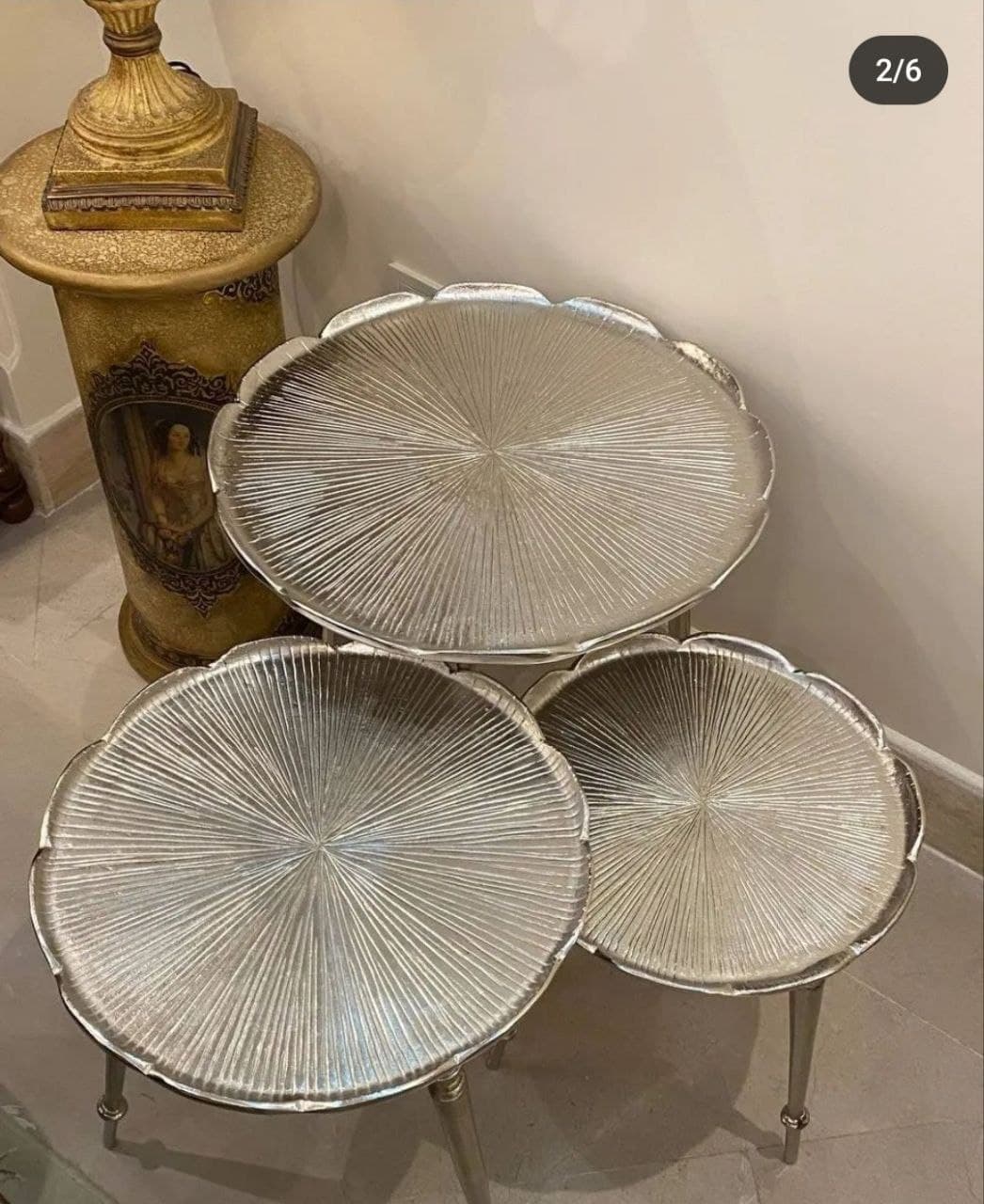 میز عسلی سه سایز آلومینیومی — تصویر ۲