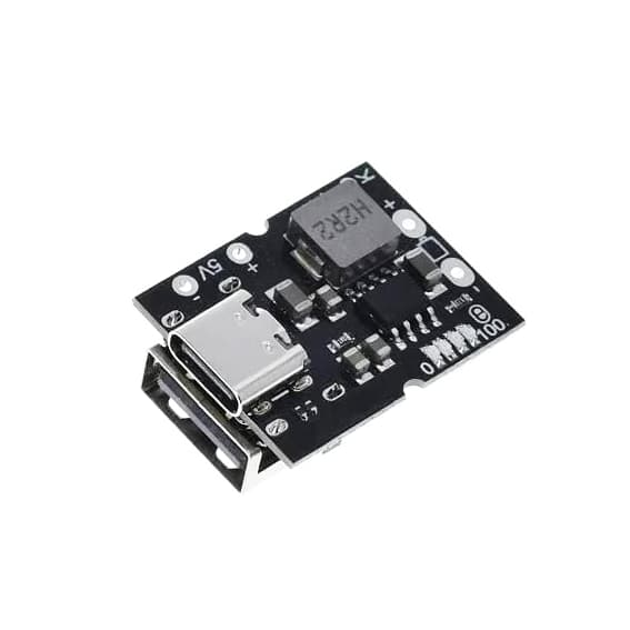 ماژول پاور بانک تک سل – شارژر و بوستر باتری های لیتیومی با IP5306 USB Type-C — تصویر ۲