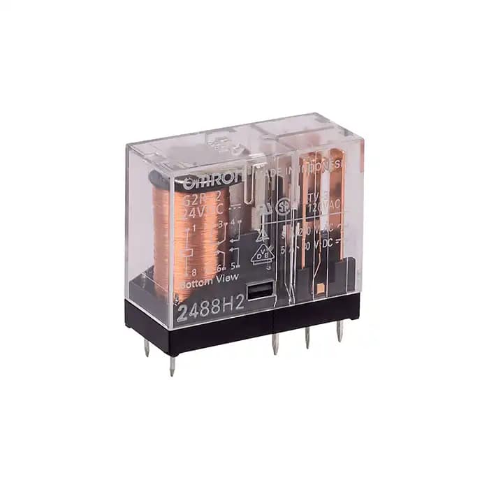 رله شیشه ای 12 ولت 8 پین برند Omron مدل G2R-2 12VDC