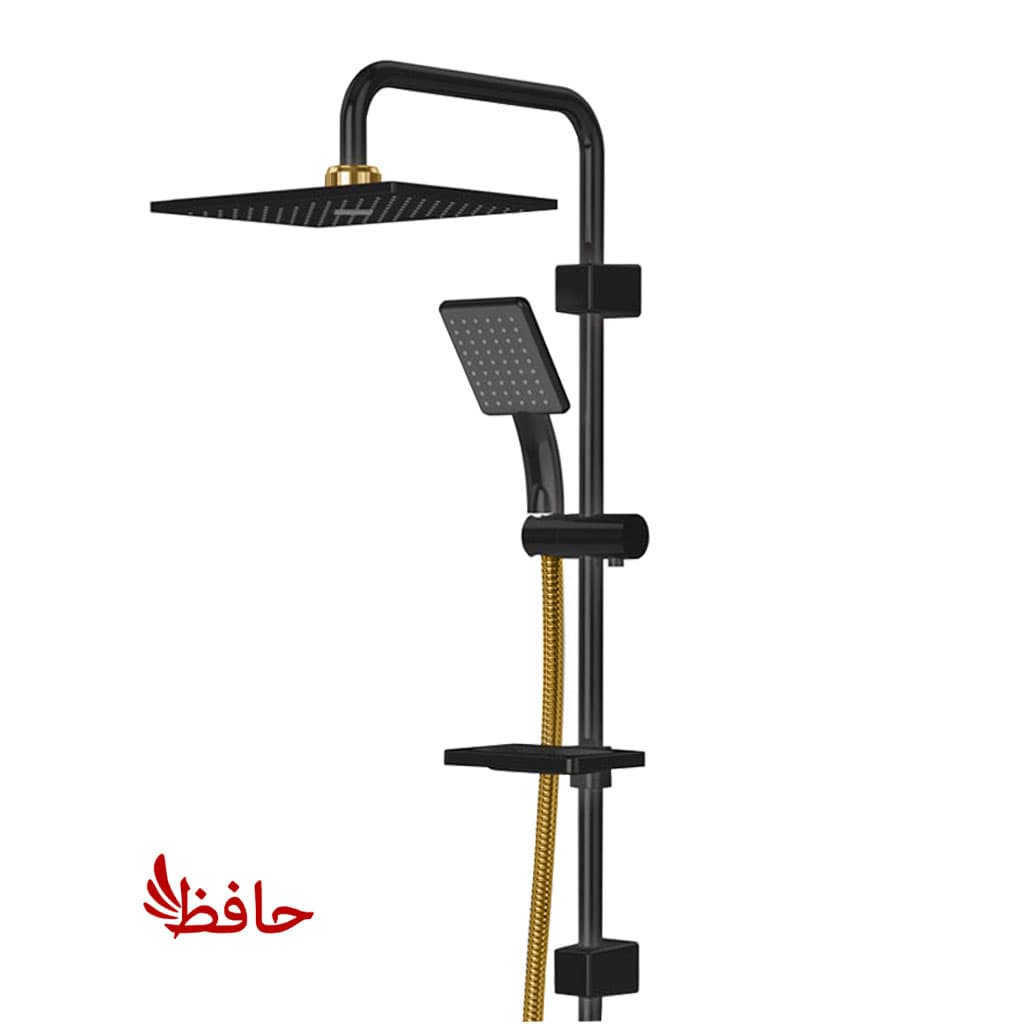 علم دوش دوکاره شودر مدل آلما مشکی طلایی