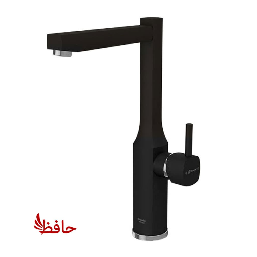 شیر ظرفشویی شودر مدل یونیک مشکی کروم