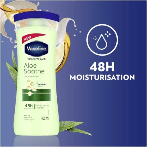 لوسیون بدن وازلین مدل Aloe Smooth حجم 400 میلی لیتر — تصویر ۲