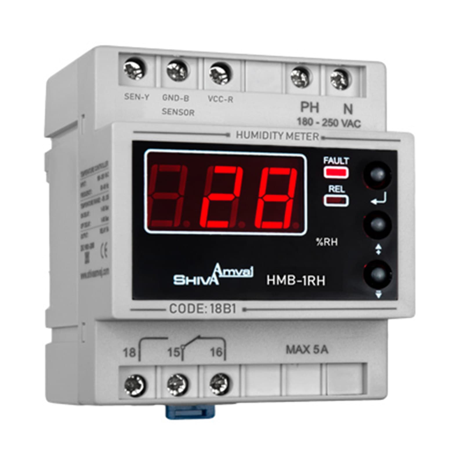 رطوبت سنج با سنسور مدل HMB-1RH کد 18B1 شیوا امواج