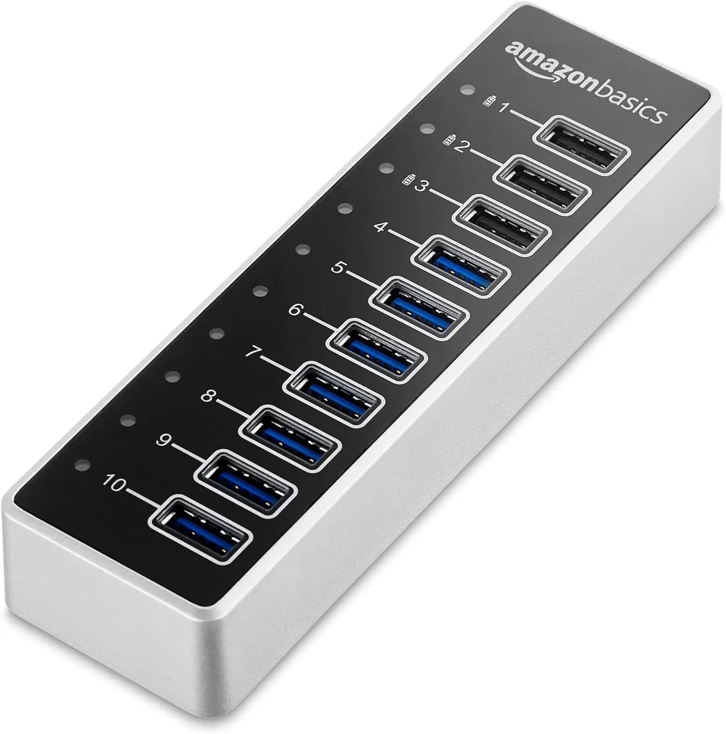هاب 10 پورت آمازون بیسیک همراه آداپتور Amazon Baiscs | USB 3 – 65W — تصویر ۴