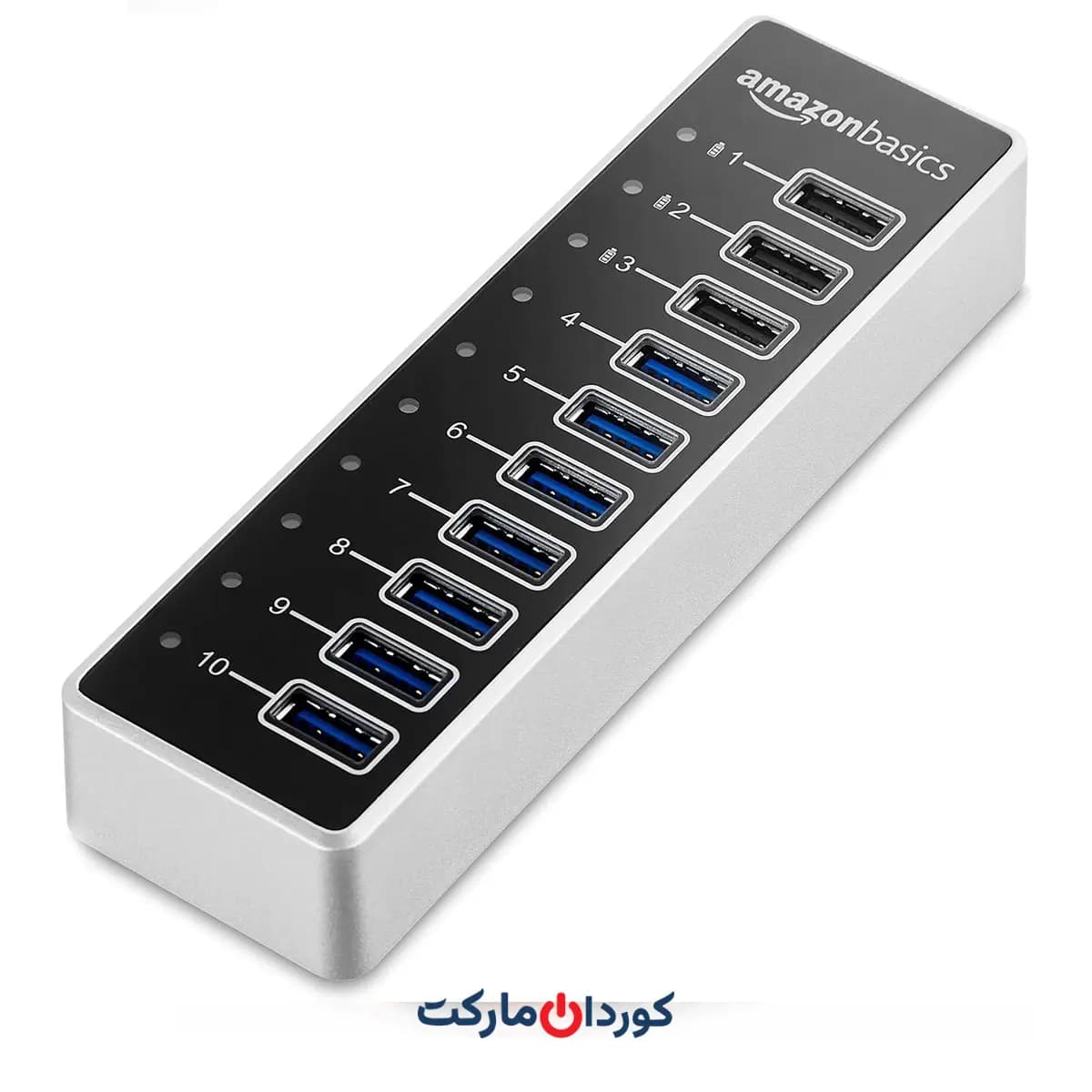هاب 10 پورت آمازون بیسیک همراه آداپتور Amazon Baiscs | USB 3 – 65W
