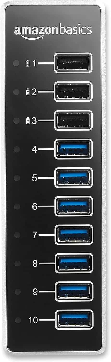 هاب 10 پورت آمازون بیسیک همراه آداپتور Amazon Baiscs | USB 3 – 65W — تصویر ۵