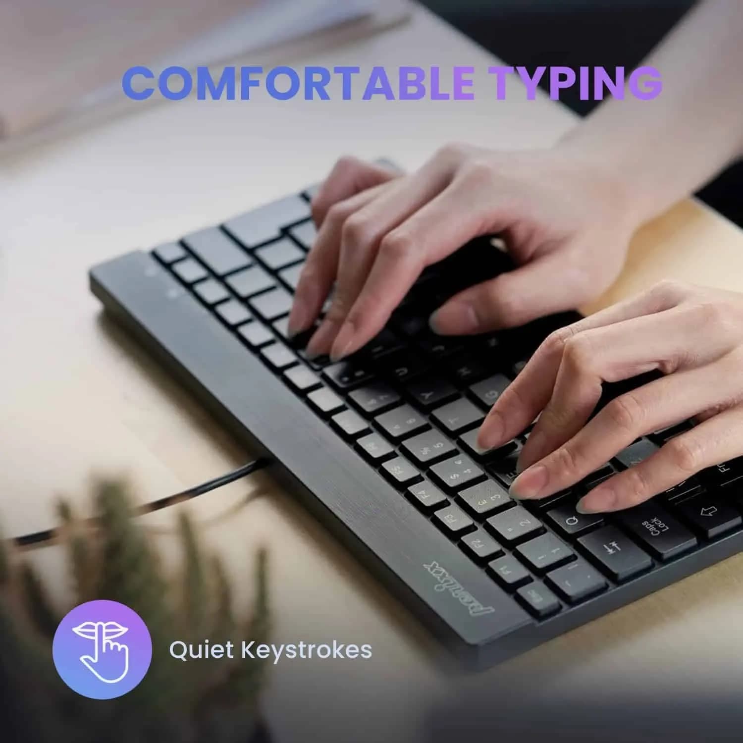 کیبورد (صفحهکلید) سیم دار محصول کشور آلمان USB با نور پسزمینه مدل PERIBOARD-326 برند Perixx — تصویر ۵