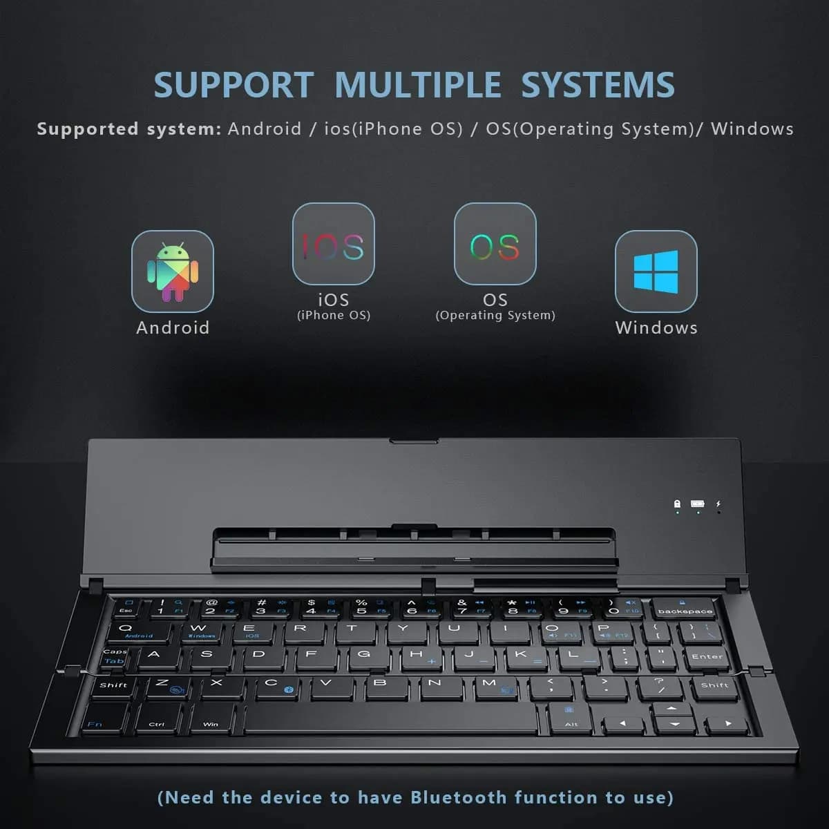 مینی کیبورد تاشو بلوتوثی قابل حمل Folding Keyboard — تصویر ۷