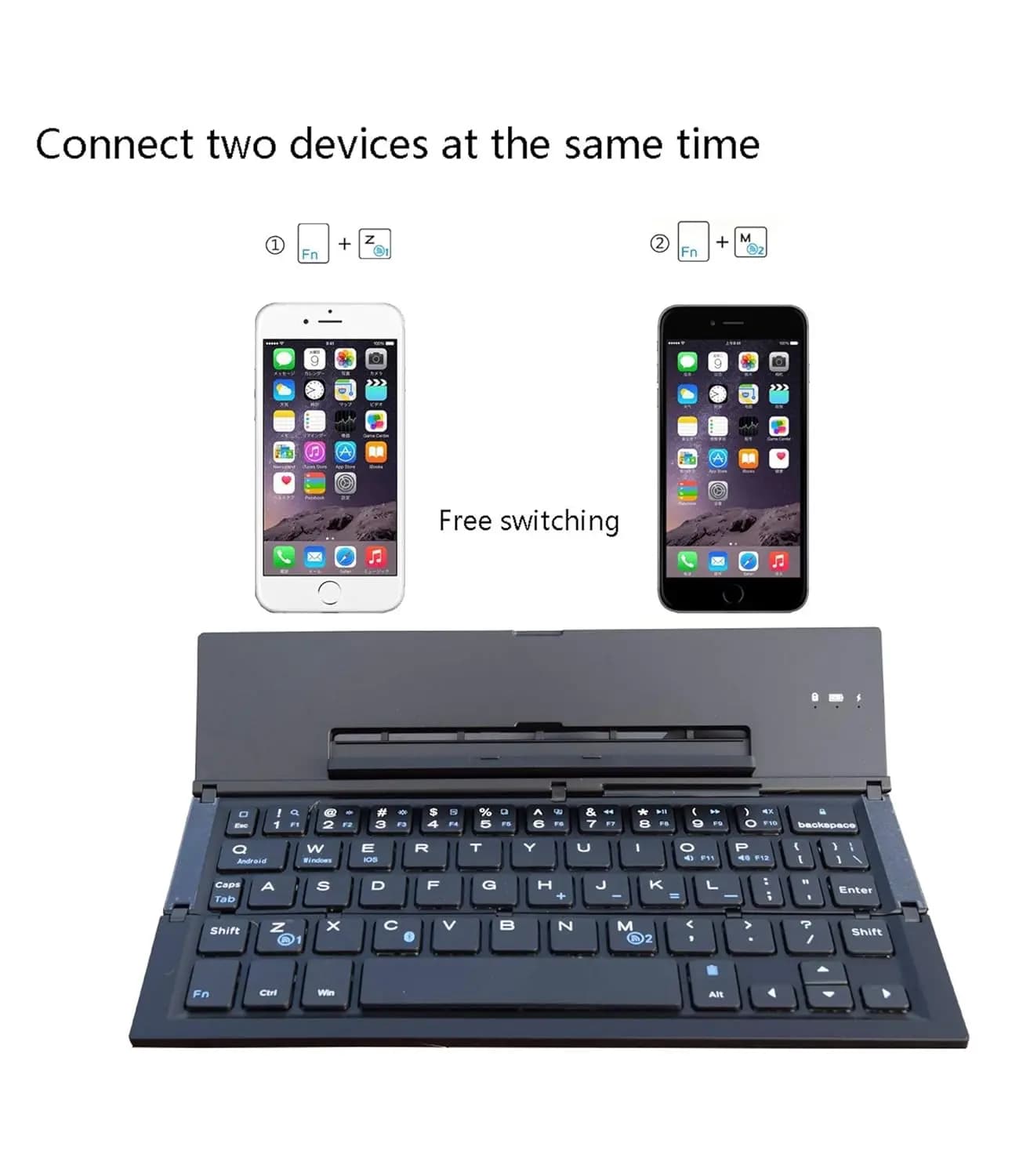 مینی کیبورد تاشو بلوتوثی قابل حمل Folding Keyboard — تصویر ۲