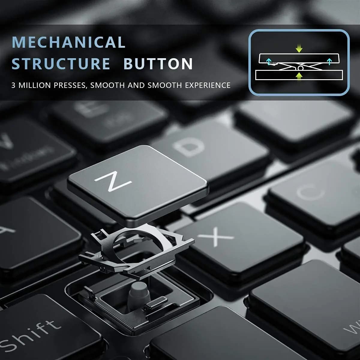 مینی کیبورد تاشو بلوتوثی قابل حمل Folding Keyboard — تصویر ۵