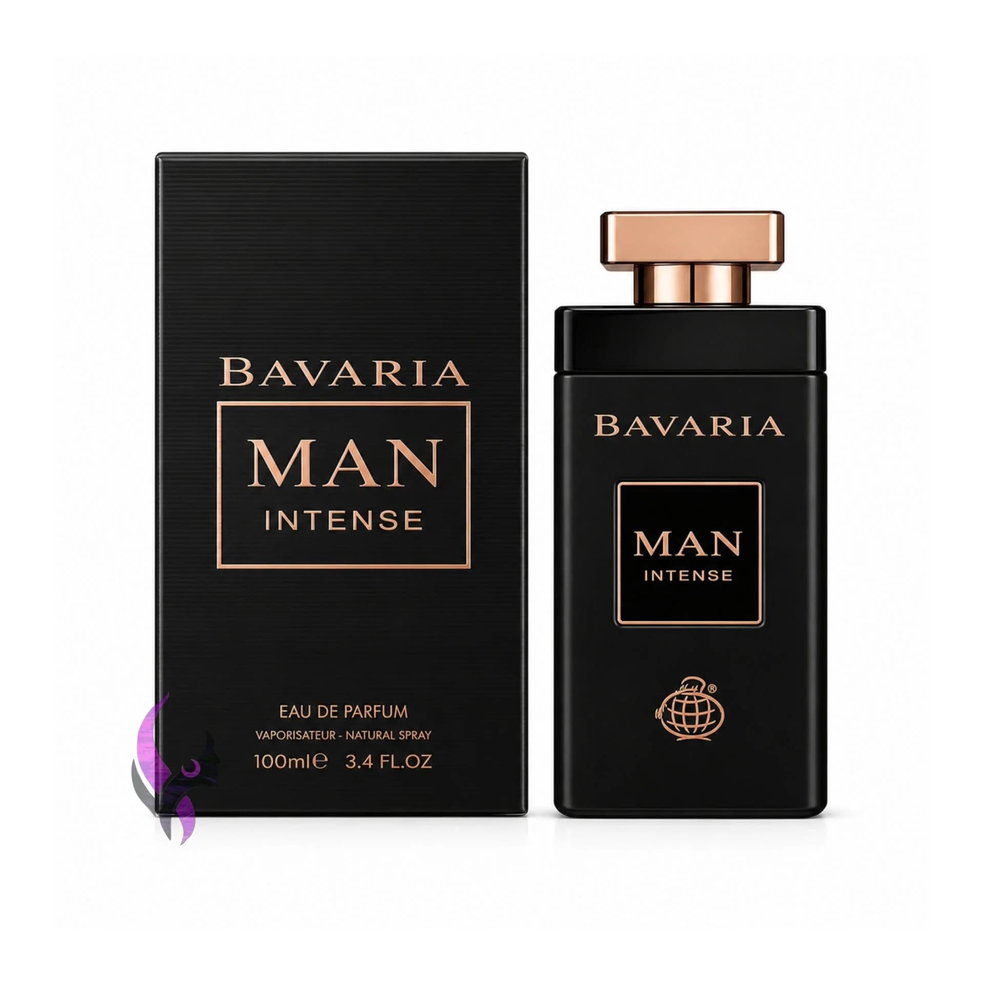 ادکلن بولگاری من این بلک مدل باواریا من اینتنس فرگرانس ورد Bvlgari