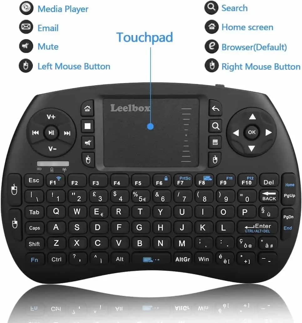 کیبورد (صفحه کلید) بی سیم با تاچ پد لیل باکس Leelbox Mini — تصویر ۳